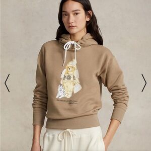 NWT Polo Ralph Lauren Polo Bear Husky Tan Women’s Hoodie Sz XS